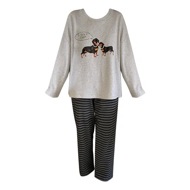 欧诗帛 可外穿春秋季可爱学生长袖宽松带胸垫家居服睡衣套装 女款