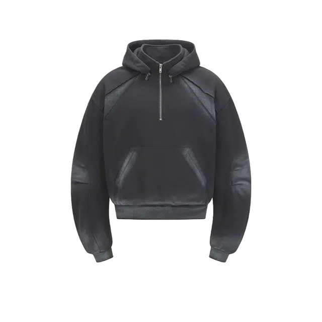 奇迹街区 复古潮牌美式连帽重磅休闲运动套头卫衣 男女同款