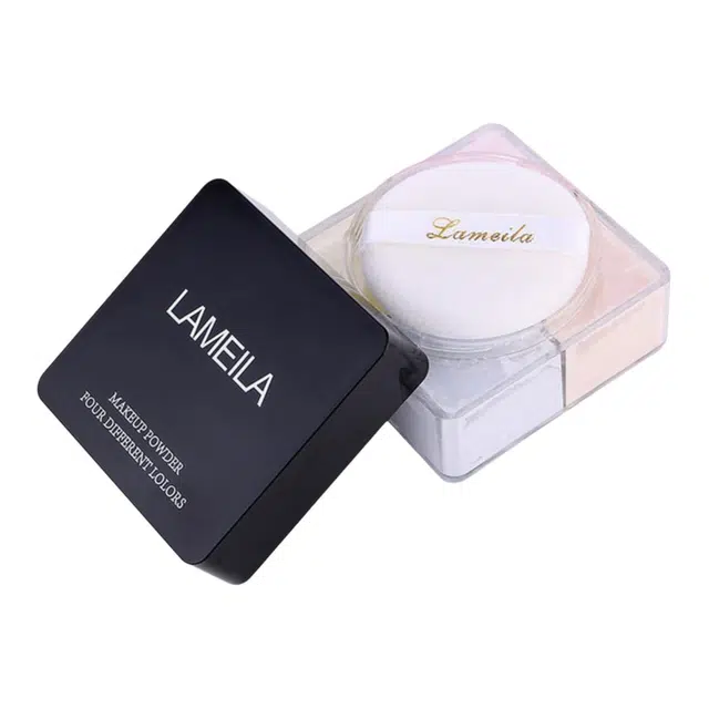 拉美拉 四色定妆散粉防水空气蜜粉控油干性肤质隐形毛孔不易脱妆品牌正品粉饼轻薄通用 易上色