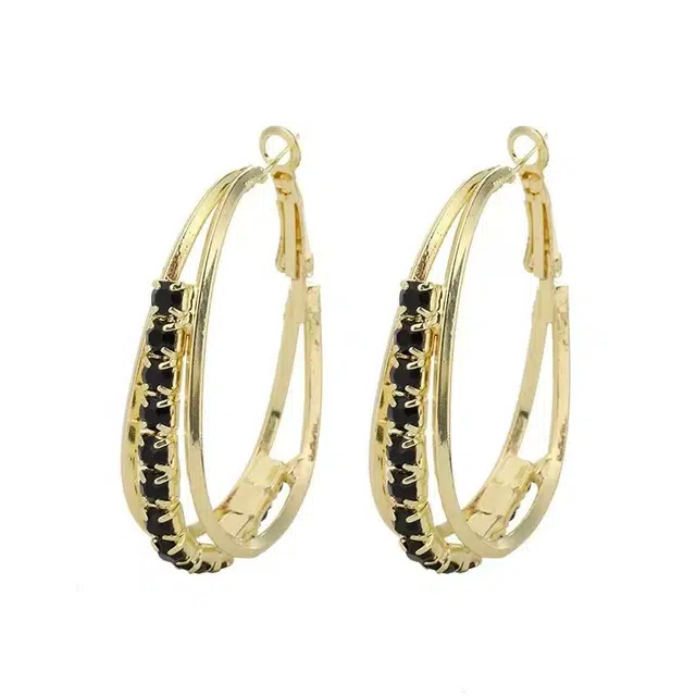 澜耀 个性精致多层百搭几何耳圈 小众设计细节气质时尚耳饰 合金 耳环 女款