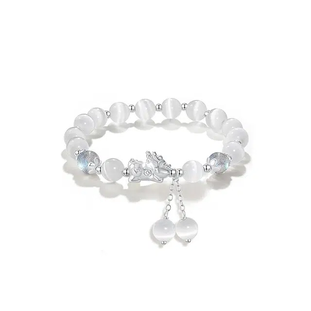 爱骊 招财貔貅 新中式轻奢国潮吞金兽纳福 经典富贵复古时尚潮流大气平安精致#好运天然 琉璃 手串 女款