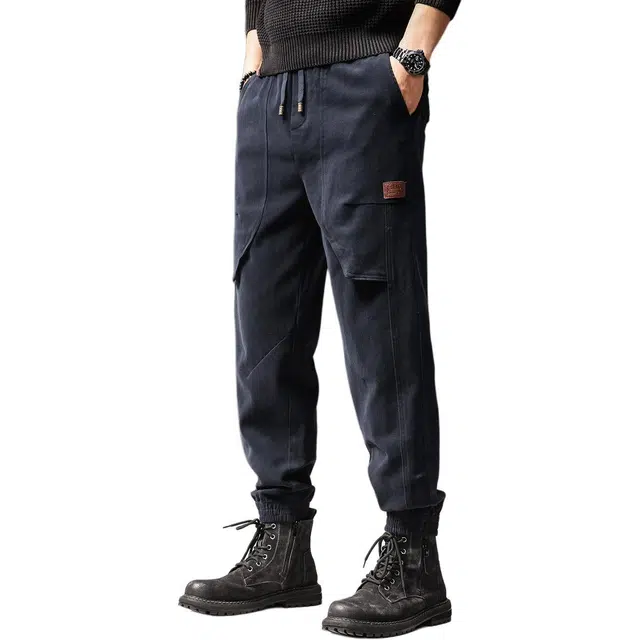 贵色 潮牌时尚百搭重磅设计感直筒工装裤 男女同款