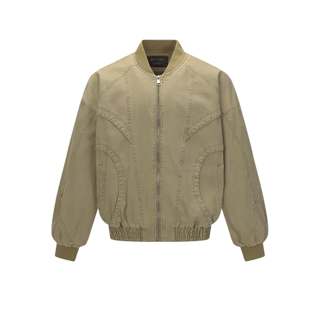 奇迹街区 秋季美式休闲复古宽松百搭情侣夹克外套 男女同款