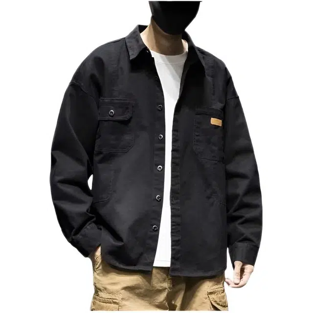 木木兔 美式高级感工装外套宽松潮牌长袖复古休闲夹克 男款