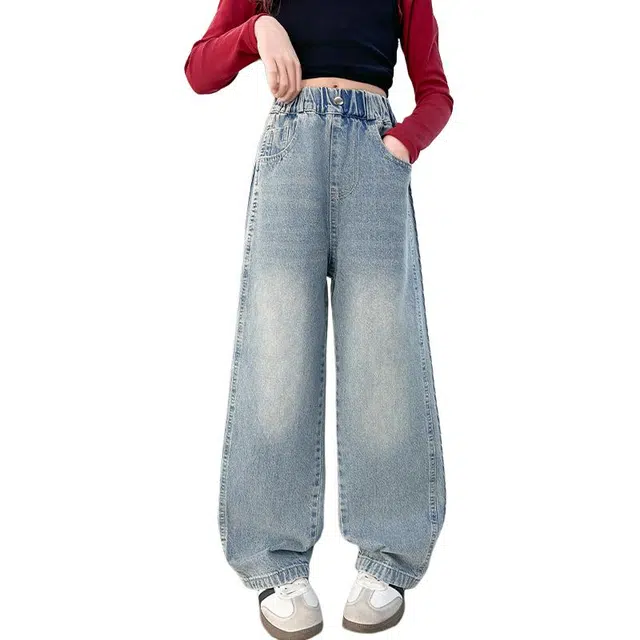 蓝彩何牛仔裤 舒适透气百搭 儿童款