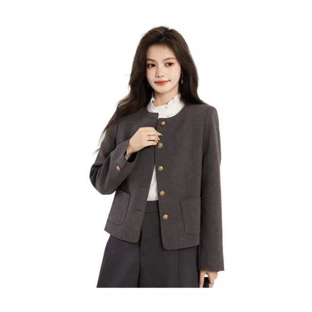 荟萃阁 小香风外套高级感名媛气质短款上衣夹克 女款