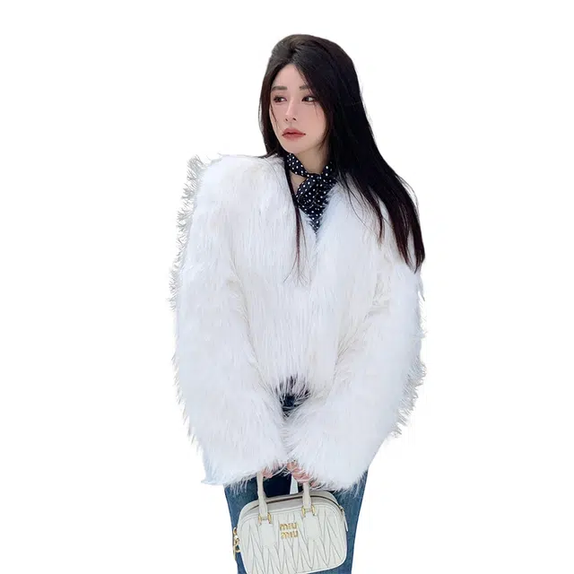 思蓓儿 优雅简约百搭皮草 女款