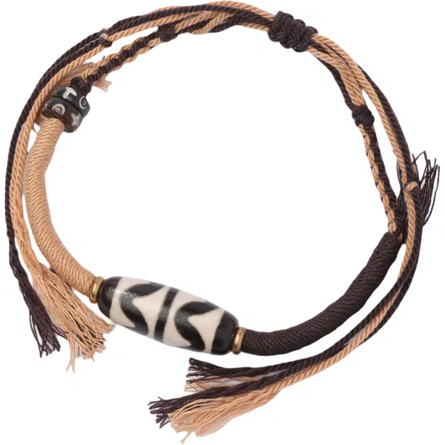 三檀小舍 国风国潮藏式民族风复古#好运 虎牙天珠 手绳 男女同款情侣款