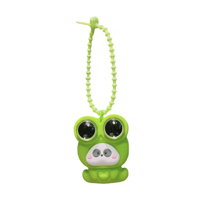 心水好物 卡通青蛙挤压爆眼减压神器可爱钥匙扣解压捏捏公仔 硅胶 挂件 男女同款情侣款