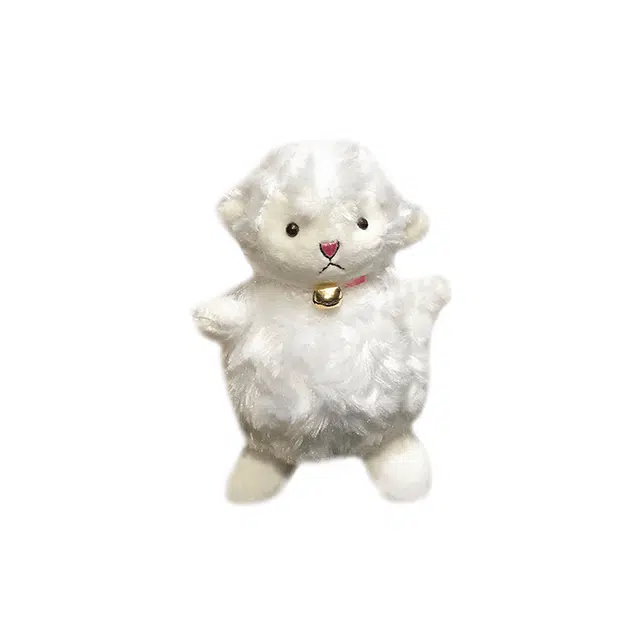 心水好物 可爱绵羊毛绒钥匙链玩偶公仔包包卡通挂饰娃娃钥匙扣 聚酯纤维 挂件 男女同款情侣款