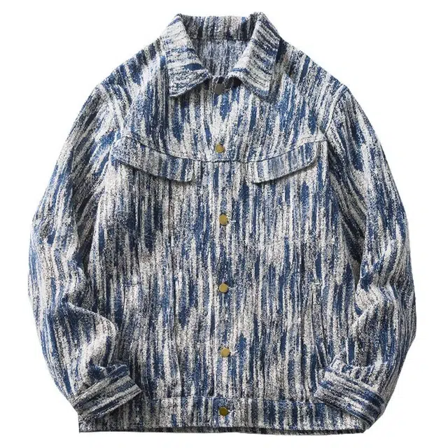 袋鼠 时髦经典简约舒适百搭扎染夹克 男女同款