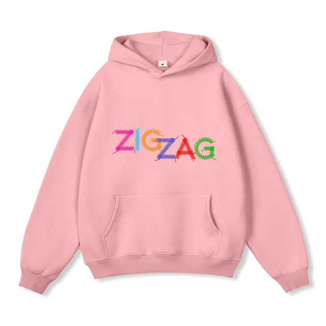 孜讯 美式基础款纯色多巴胺字母印花设计感潮牌套头上衣百搭宽松重磅复古日常通勤休闲长袖连帽卫衣 男女同款