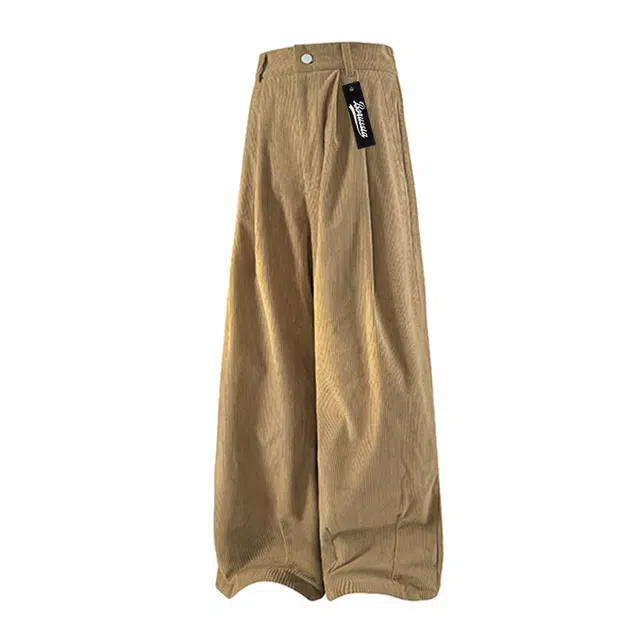 普鲁士多特蒙德 美式高街纯色时尚百搭日常通勤垂感轻薄户外柔软舒适情侣潮流显瘦直筒褶皱高级基础款运动休闲裤 男女同款