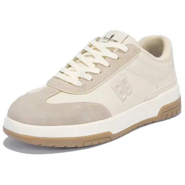 比音勒芬 合成革牛剖层革 静默老钱风穿搭舒适百搭时尚大气气质都市质感基础复古舒适 耐磨 低帮 板鞋 男款