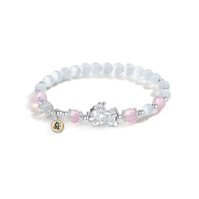 京华录 【招财貔貅】吞金兽转运珠 新中式国潮轻奢高级感文玩串珠链 国风气质个性小众百搭本命佛念珠#好运 琉璃 手串 女款