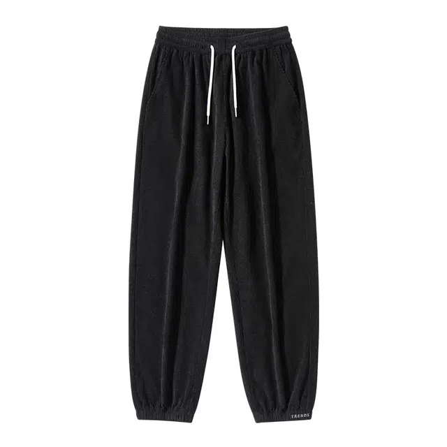 显高显瘦显腿长赫赫良衣 轻奢感老钱风美式复古高街宽松纯色束脚裤高级线条感设计长裤垂感学院风感舒适透气亲肤休闲裤 男女同款