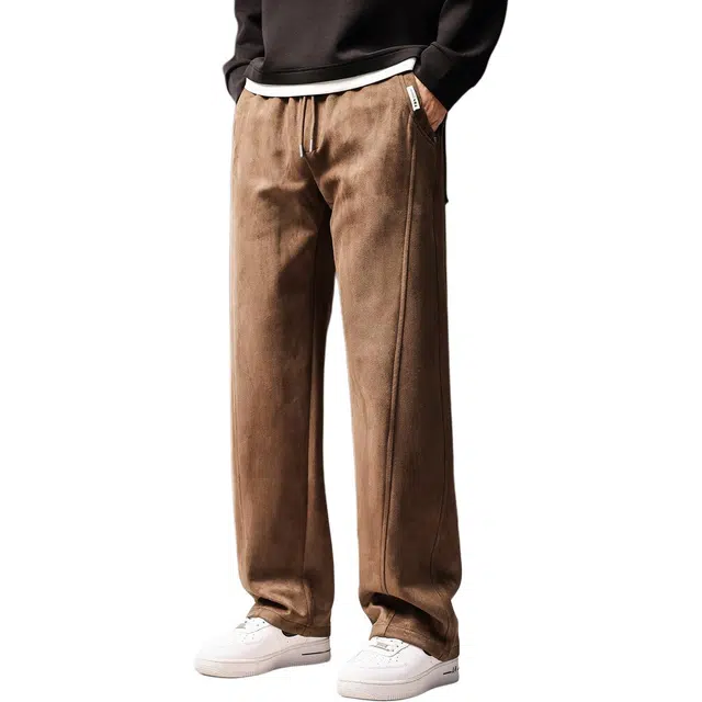 贵色 韩系潮流高端阿美咔叽风软糯机能户外出行经典百搭垂感直筒阔腿长裤休闲裤 男女同款