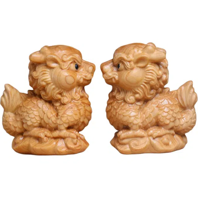 得笙陌 祥云龙木雕国潮转运龙生肖吉祥物#好运 崖柏 木作摆件 男女同款情侣款