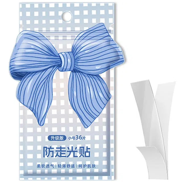 古迪 蓝格蝴蝶结防走光贴胸口衣服低领口神器内衣裙子防滑防漏固定超粘无痕双面胶