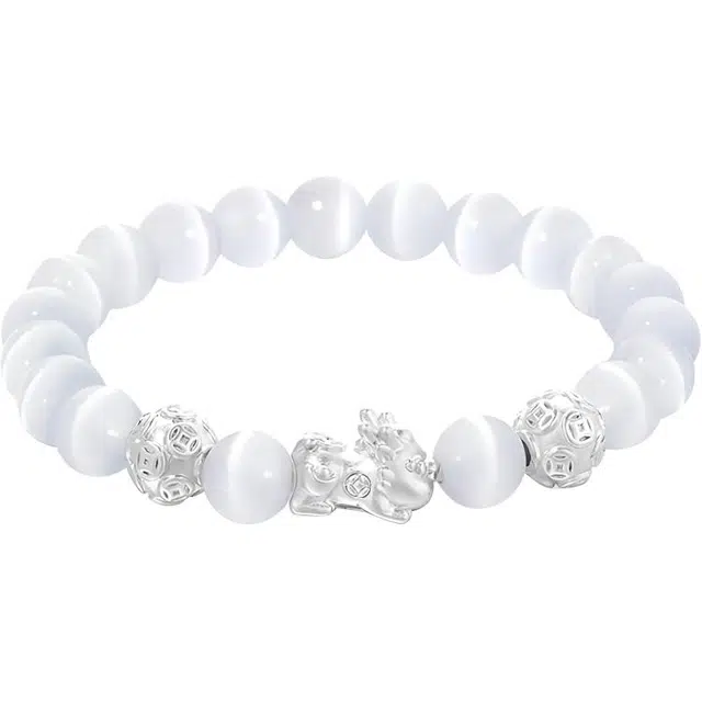 岁月静好 招财吞金兽铜钱珠手饰 纳财纳福 新中式国潮手链生日周年情侣恋爱告白精美礼盒#好运 琉璃 玉石手串 男女同款情侣款