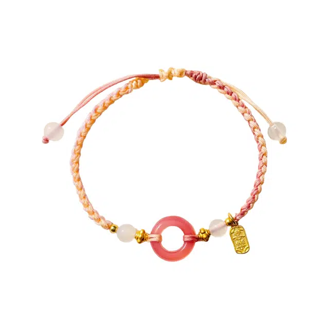 前方大荒野 逃之夭夭平安扣福禄双全喜乐民族风新中式小众设计轻奢独特甜美温柔#好运 琉璃 手链 女款