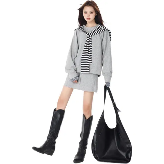 沐晓欣 时尚舒适休闲简约裙装套装 女款