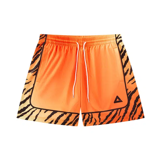 匹克 无双 速干裤透气美式健身训练运动跑步裤篮球短裤 男女同款 虎纹配色