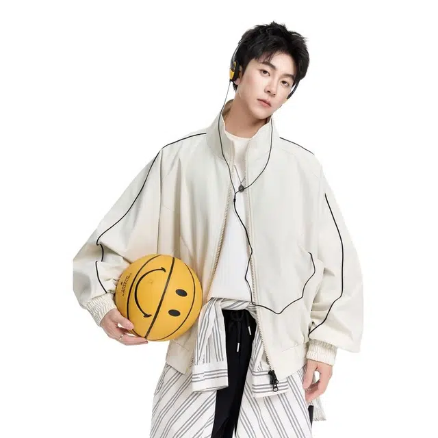 佐菲利 美式复古翻领户外潮流宽松简约休闲百搭外套夹克 男女同款