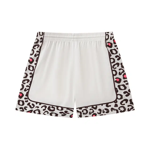 匹克 无双 速干裤透气美式健身训练运动跑步裤篮球短裤 男女同款 豹纹配色