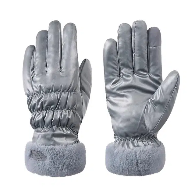 南极人 冬季加绒厚骑行滑雪玩雪防泼水可触屏防风防寒骑电动车防冻东北哈尔滨 加厚 保暖手套 女款