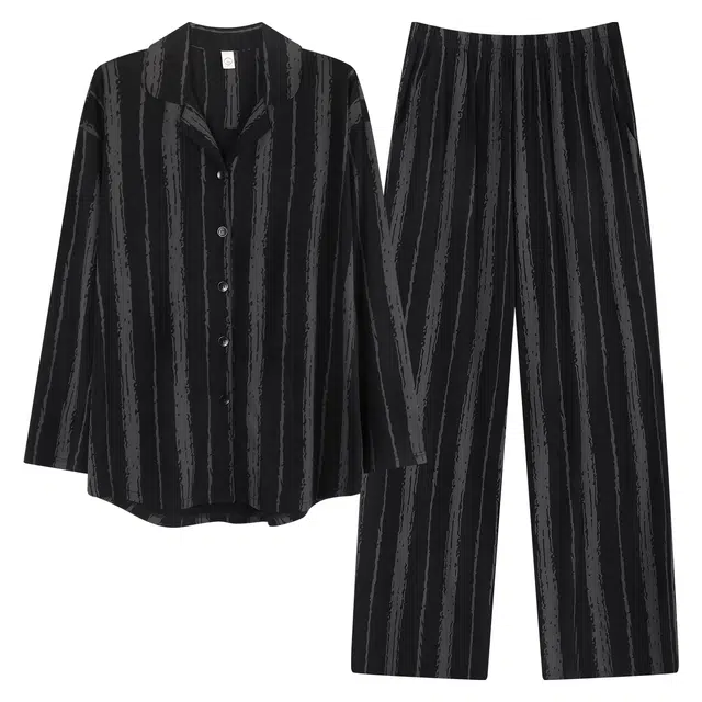 俏薇妮 春秋款舒适透气可外穿长袖家居服睡衣套装 女款