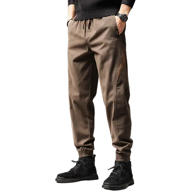 贵色 美式潮牌高端小众设计感直筒潮流时尚百搭城市机能风日常宽松锥形哈伦长裤工装裤 男女同款