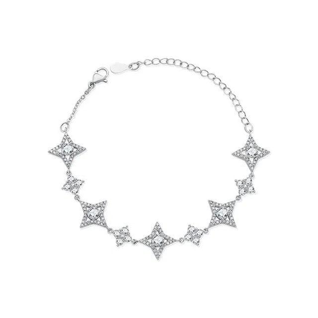 阿葱饰品 浪漫星河 精致唯美优雅简洁高级手饰 甜美可爱温柔气质日常通勤百搭配饰 合金 手链 女款