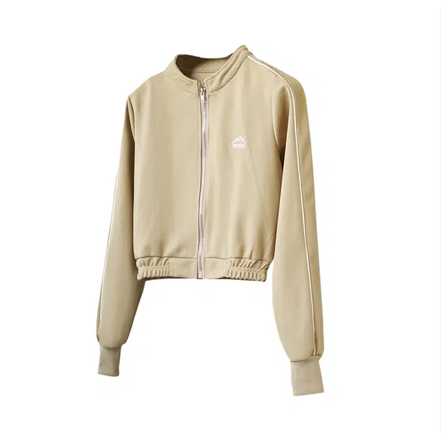 敲模女孩 甜酷风短款美式辣妹修身开衫外套夹克 女款