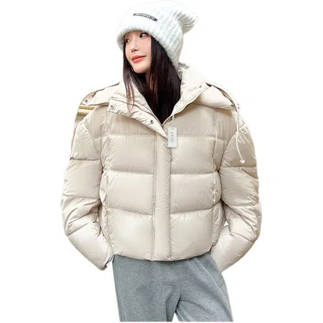 丝絮丝绸 韩系韩版学院风宽松加厚面包服小个子棉衣棉服 女款