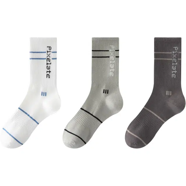 恒源祥 商务休闲吸湿排汗运动透气简约时尚无骨设计抗起球青年中筒袜 男款