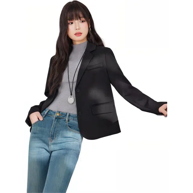 爱依服 设计感通勤气质直筒型西装 女款