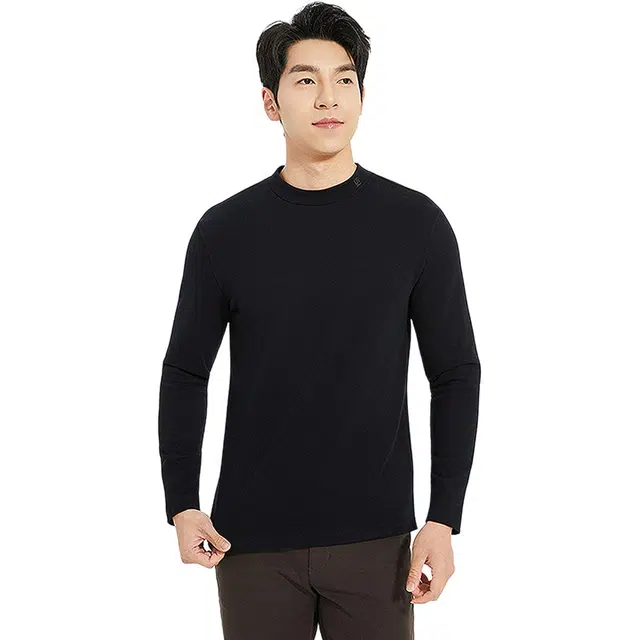 利郎 商务休闲纯色简约半高领舒适百搭长袖卫衣 男款