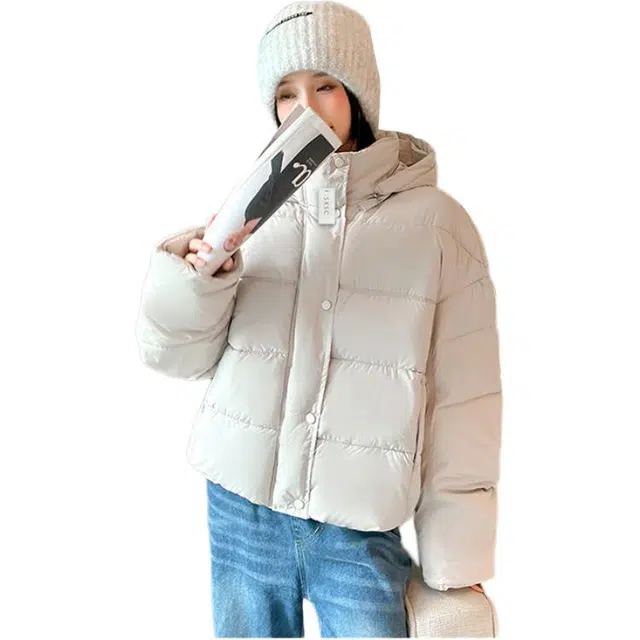 丝絮丝绸 冬季韩版潮流时尚宽松加厚面包服棉衣 棉服 女款