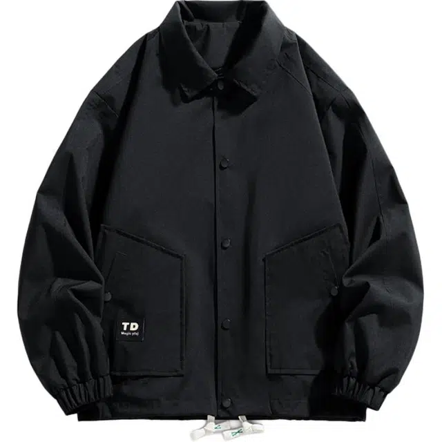 金盾 情侣潮牌休闲薄款大码夹克外套 男款