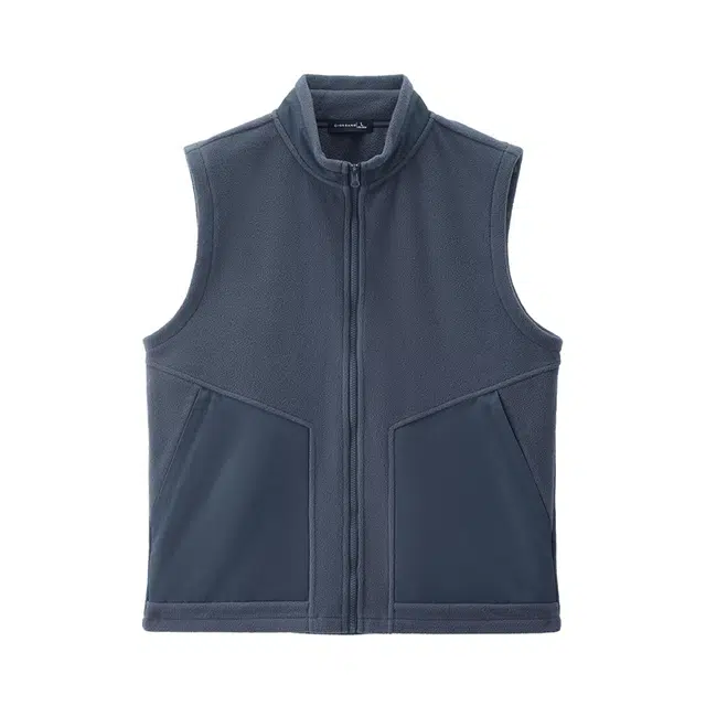 佐丹奴 摇粒绒针梭织拼接口袋立领外套马甲 男款