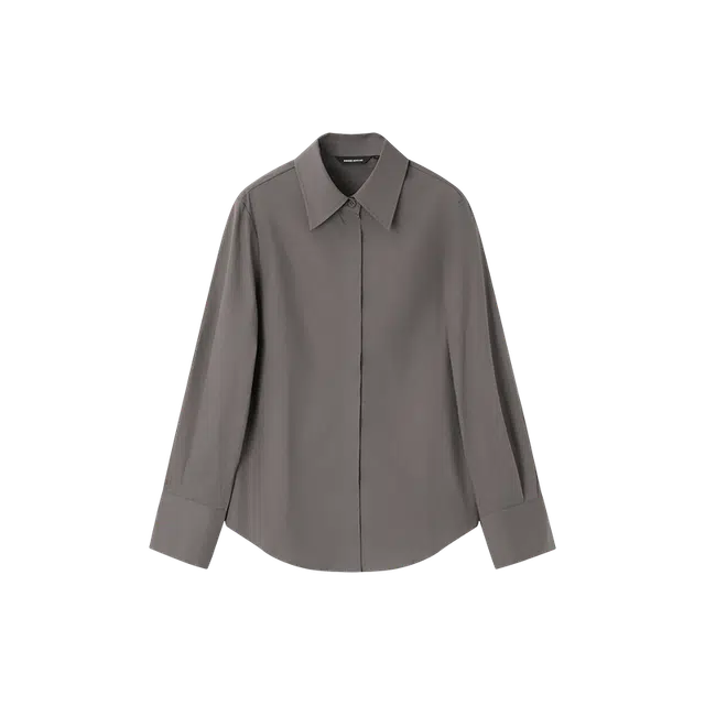 沫晗依美 挺括轻职场长袖衬衫 女款