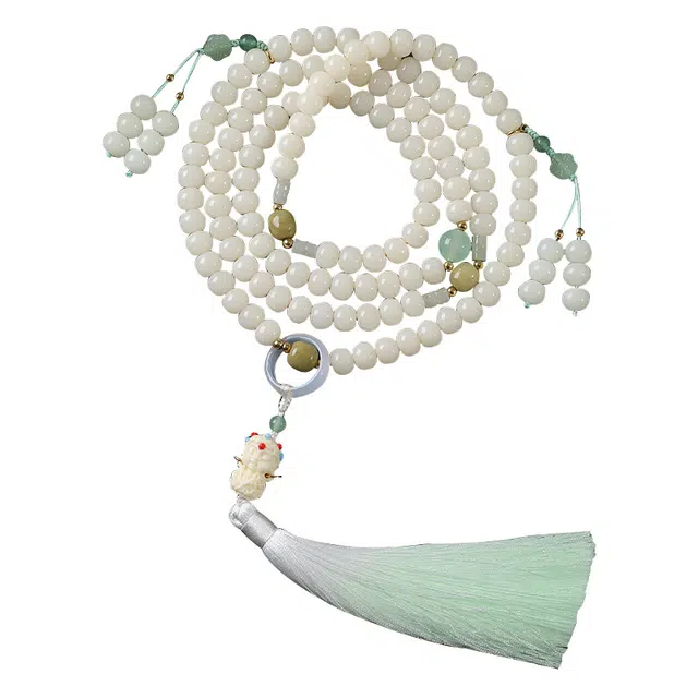 聆听花开 原生态素笙纤华新中式个性国风设计感轻奢高级感国潮简约优雅精致气质复古民族风清冷感#好运 菩提根 手串 男女同款情侣款