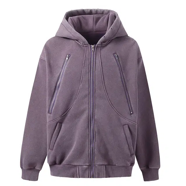 拾个壹先生 美式复古重磅高街痞帅潮流小众宽松百搭加厚外套卫衣 男女同款