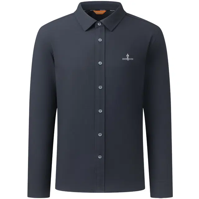 比音勒芬 金秋臻选静默复古老钱风穿搭绵羊毛不扎身不起球舒适百搭时尚大气气质都市质感基础通勤简约长袖衬衫 男款