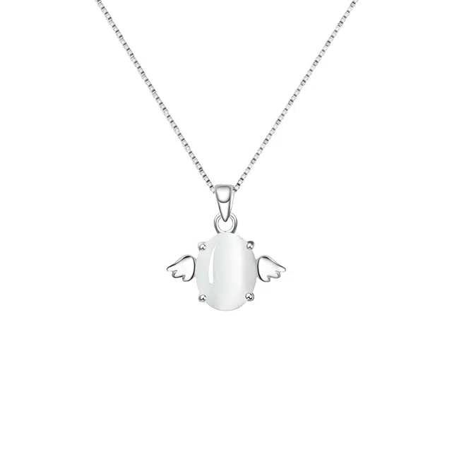 前方大荒野 透亮天使蛋锁骨链温柔浪漫迷人优雅精致时髦穿搭轻奢独特小众设计时尚个性#好运 琉璃 项链 女款