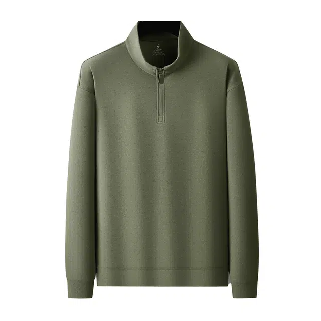 百胜狐 男装休闲半拉链立领打底上衣卫衣 男款