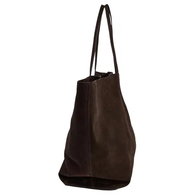 ZARA Leather Tote Bag Chocolate Large