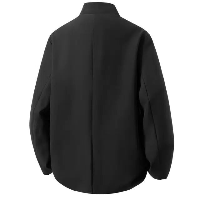 普鲁士多特蒙德 新中式高级感国风品牌字母印花立领金属质感盘扣设计宽松西服中山装休闲舒适文艺衬衫西装 男女同款