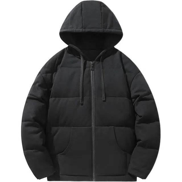 金盾 舒适时尚纯色连帽棉服 男款